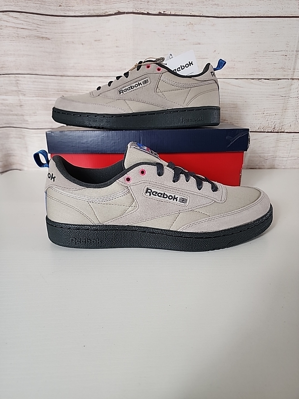 Reebok Club C Style Sneakers Gray Black Unisex Casual Shoes New W Box M 9.5 W 11